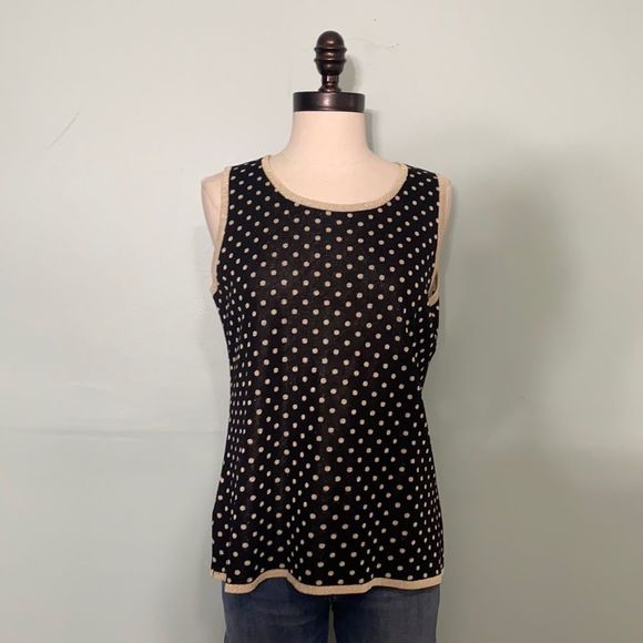 Misook Metallic Polka Dot Tank Top